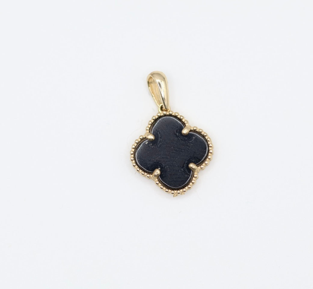 Dijes Flor Negra 14kt Negra Weight 2.0g