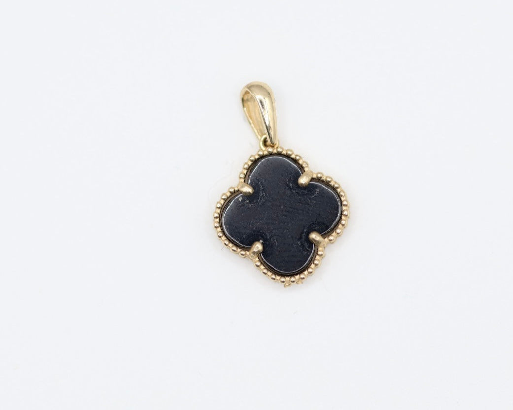 Dijes Flor Negra 14kt Negra Weight 2.0g