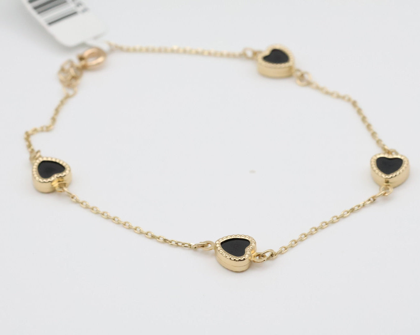 Manillas Corazon 14kt Negra Weight 2.6g