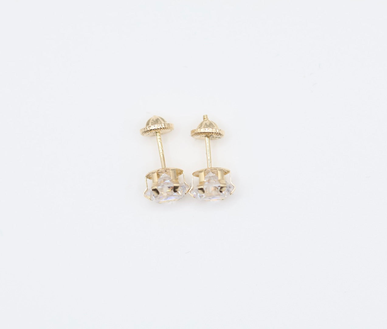 Aretes 14kt zirconia Size 6mm