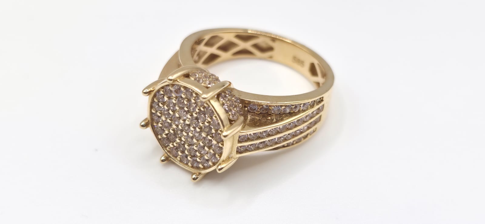 Anillo de Mujer Compromiso 14kt zirconia Weight 6.0g