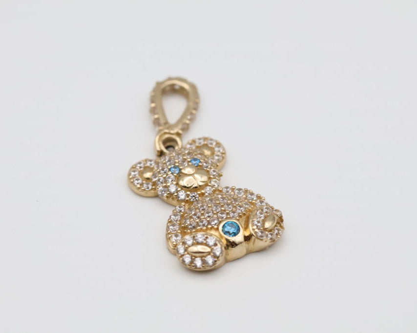 Dijes Osito 14kt zirconia Size 17mm Weight 2.1g