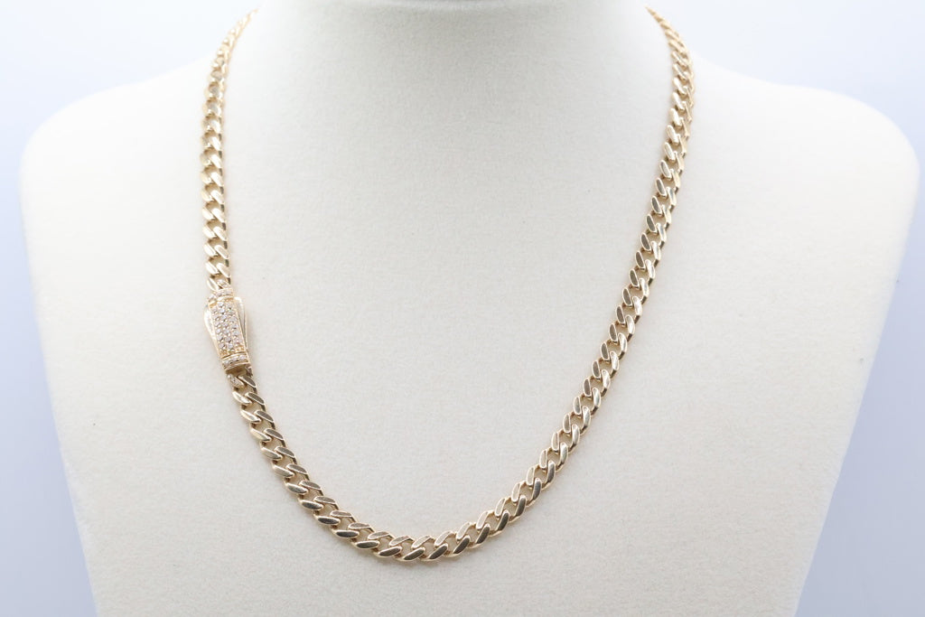 Cadena Monaco 14kt Size 5mm x 16"