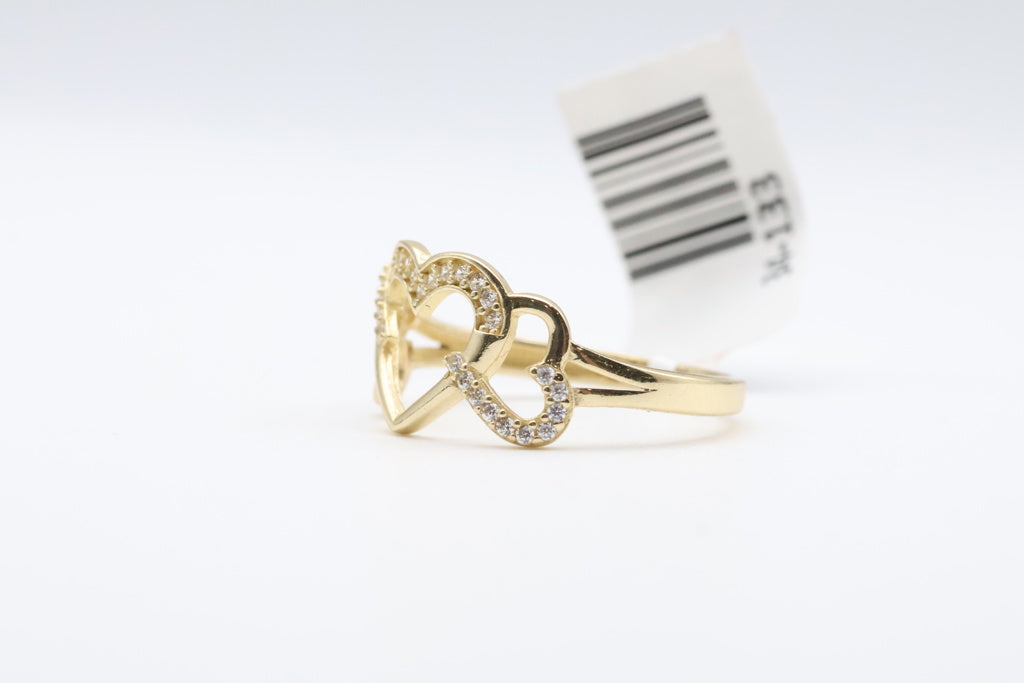 Women's Heart Ring 14kt zirconia Weight 1.9g