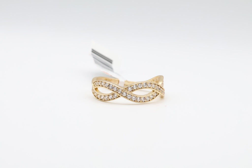 Infinity Women's Ring 14kt Zirconia Weight 1.9g
