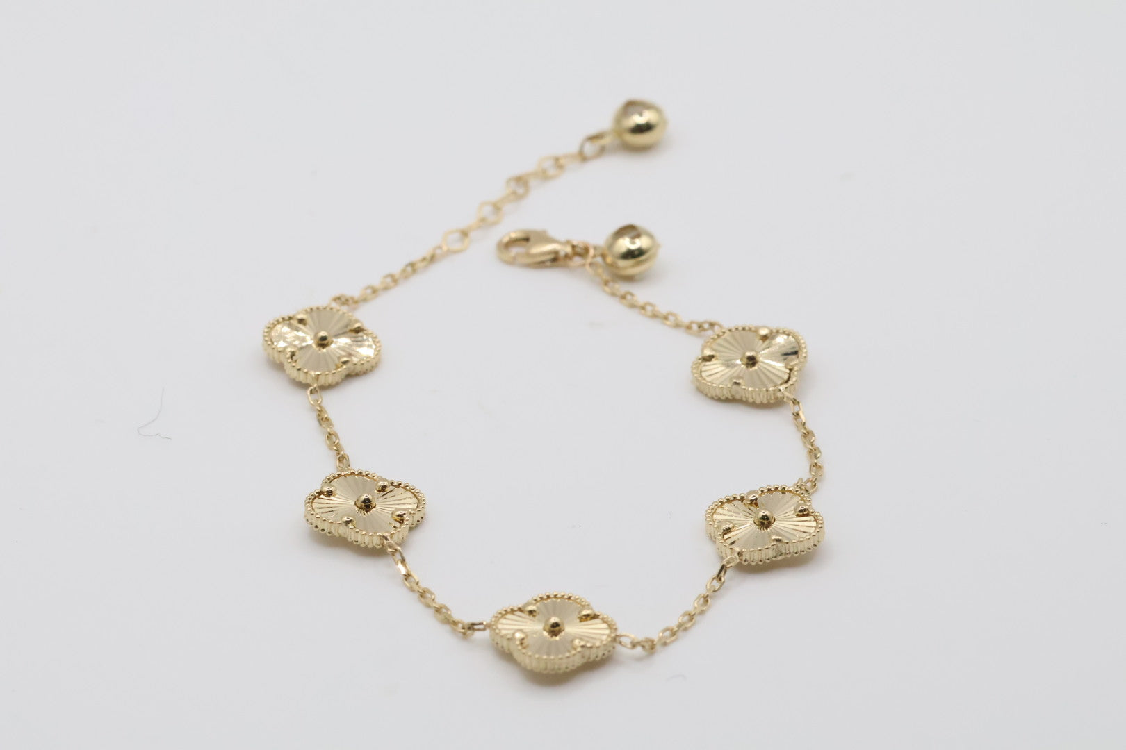 Manillas 5 Flores 14kt Weight 6.3g