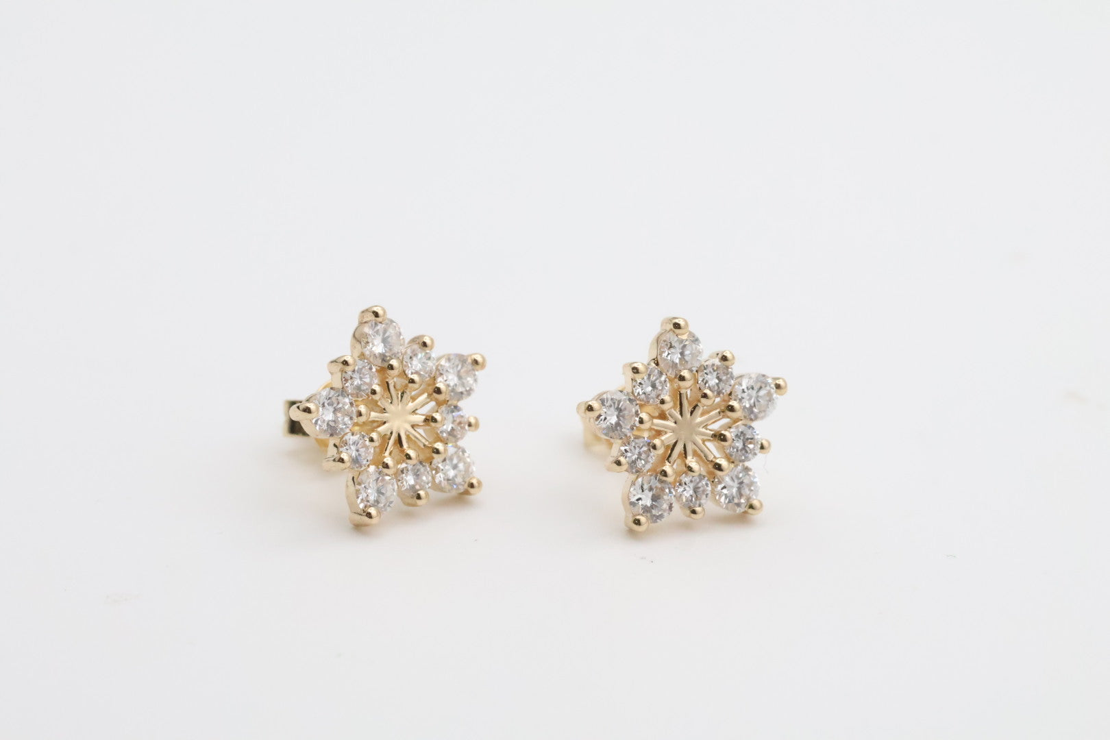 Diamond Earrings 1 ct 14kt Lab Diamond