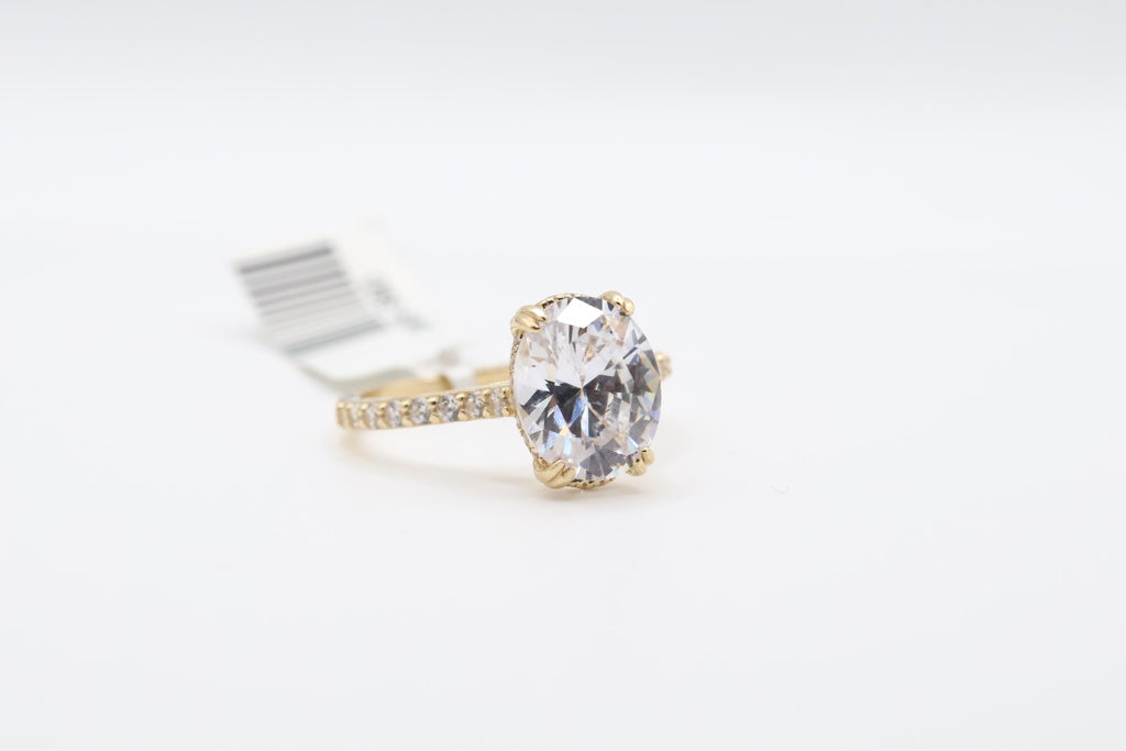 Anillo de Mujer Compromiso Solitario 14kt Weight 3.8g