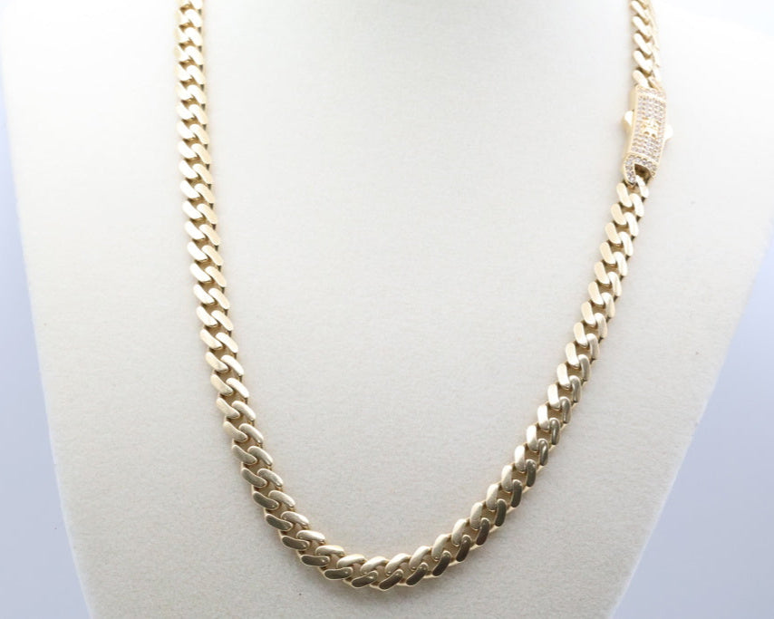 Cadena Monaco 14kt Size 18" 7mm Weight 25.40g