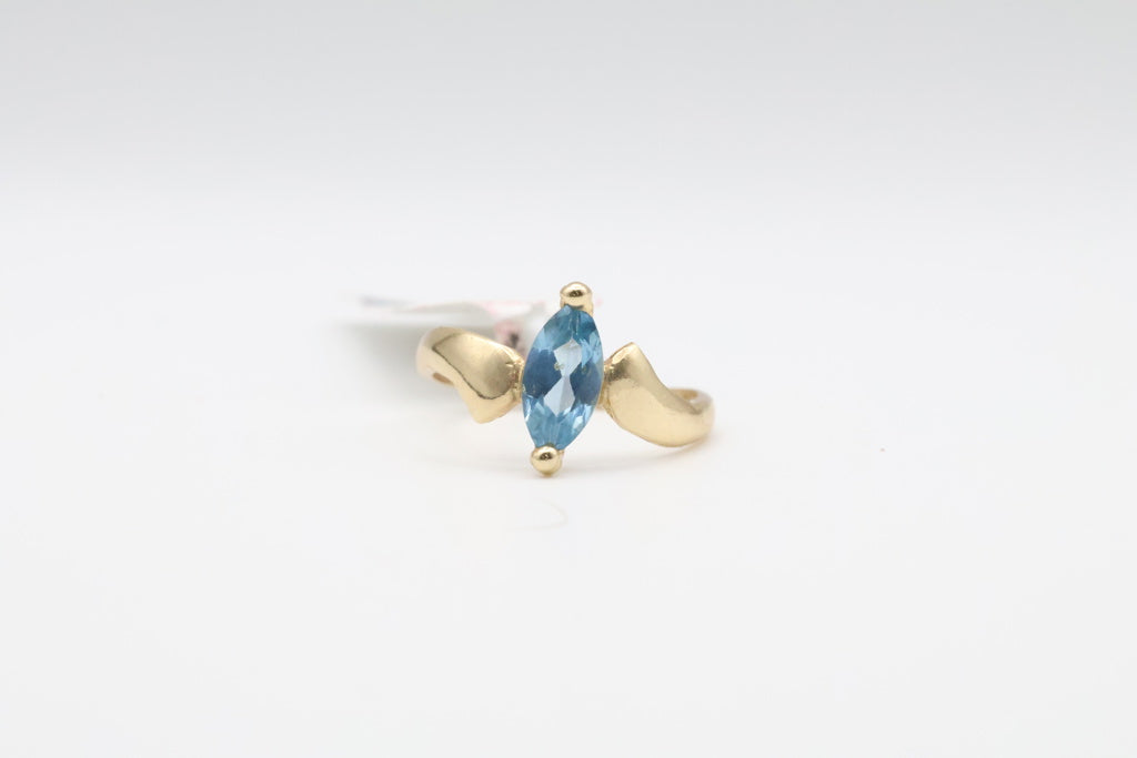 Anillo De Niña Azul 14kt zirconia Weight 1.2g