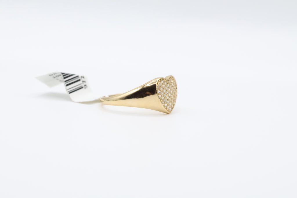 Anillo de Mujer 1 corazon 10Kt Weight 2.1g