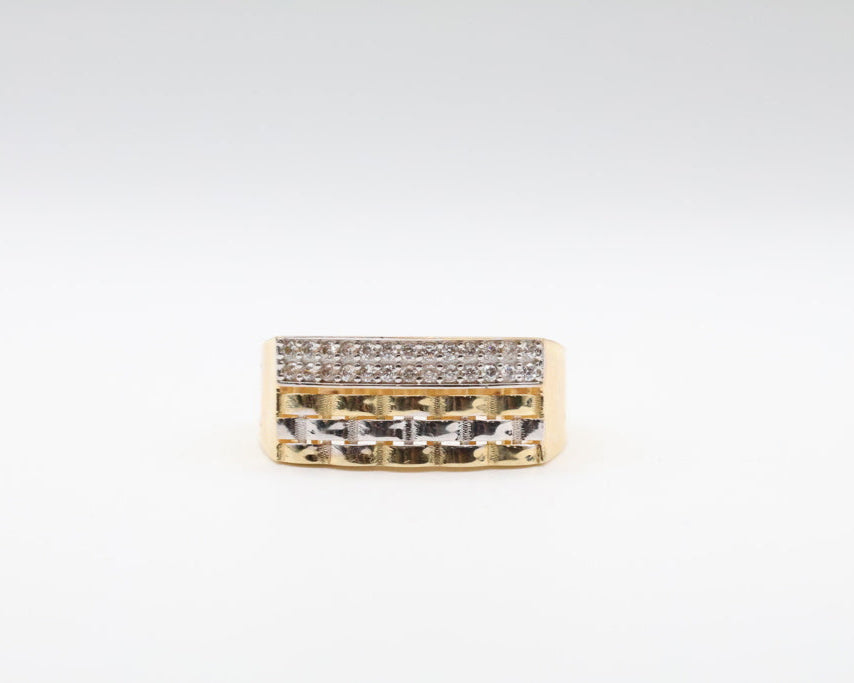 Anillo De Hombre 14kt zirconia Weight 3.8g