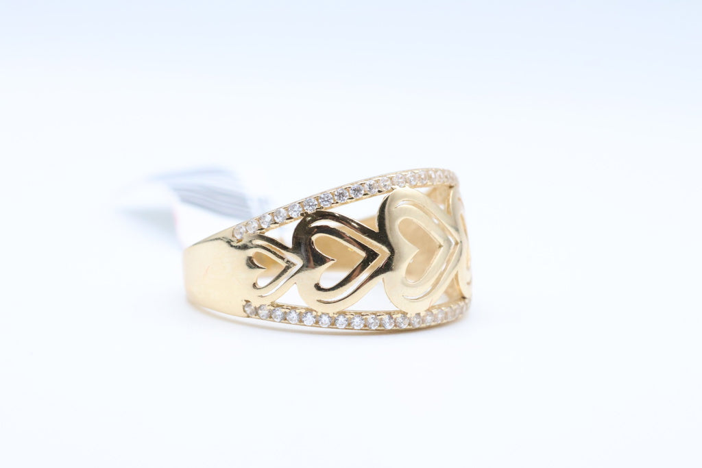 Anillo de Mujer Corazon 14kt zirconia Weight 2.5g