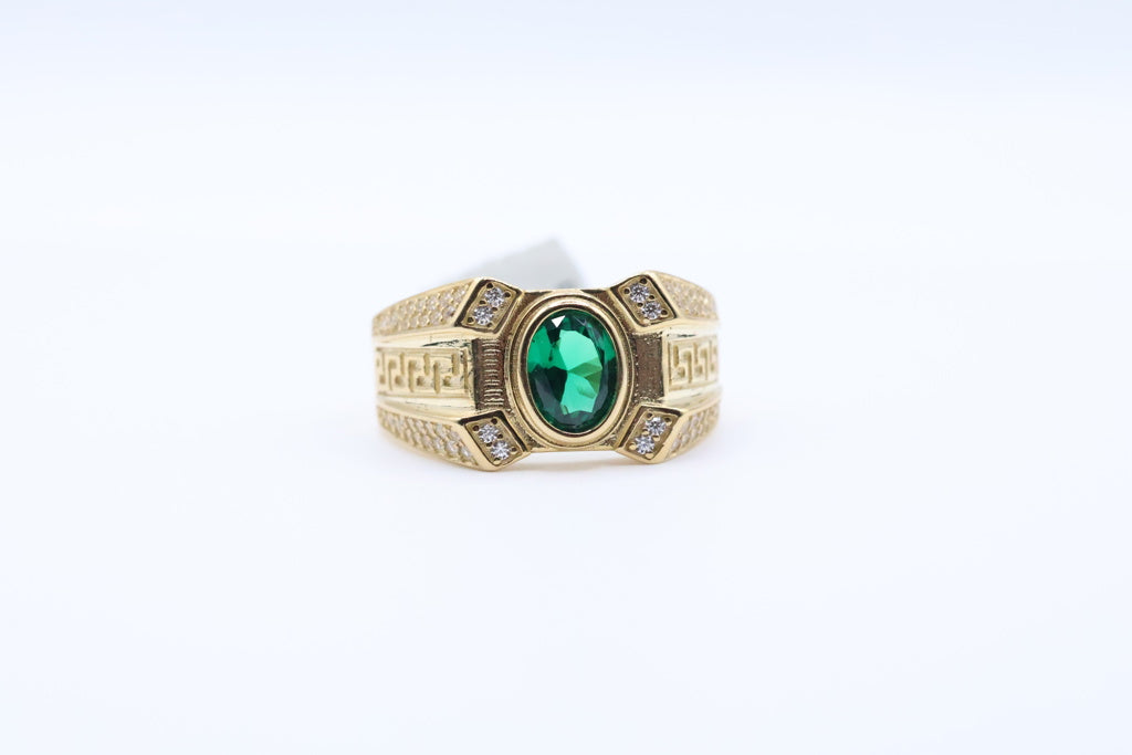 Anillo De Hombre Verde 10Kt Weight 6.1g