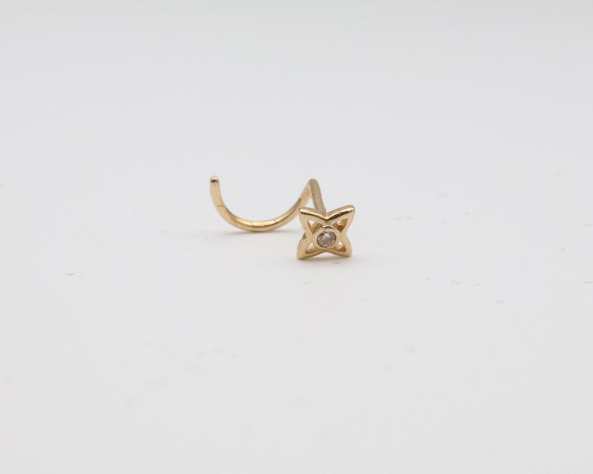 Piercing 14kt zirconia