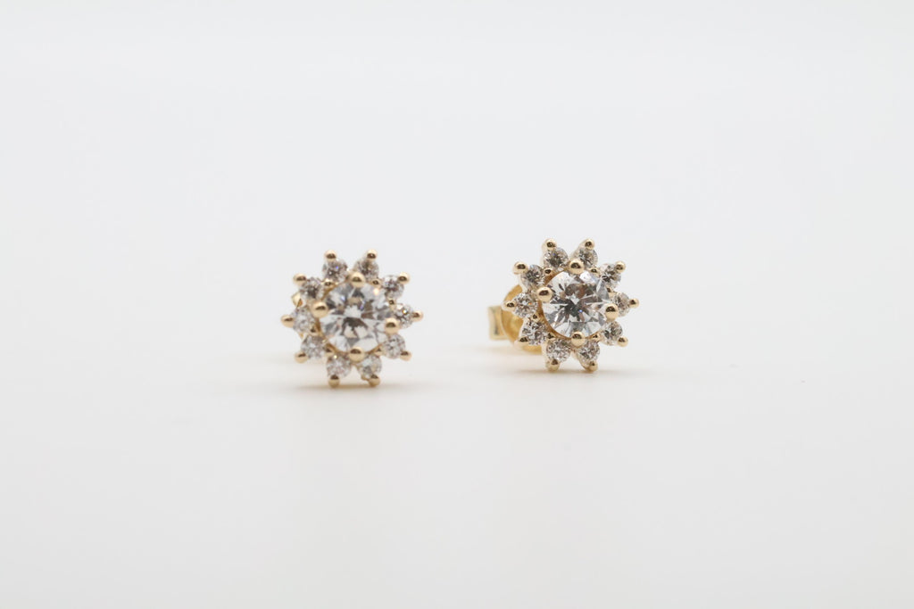 Diamond Earrings 0.81 ct 14kt Lab Diamond